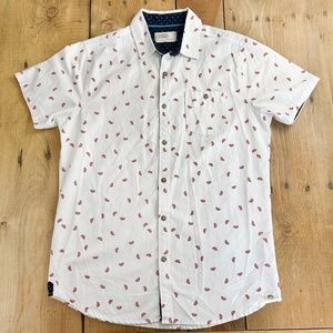 Men's Free Planet Shirt Button Down Watermelons Sz M